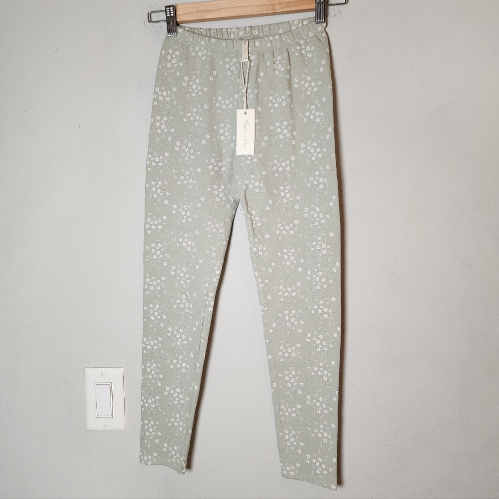 NWT Rylee + Cru Pullon Knit Leggings Pants Green Meadow Size 12-14 Year